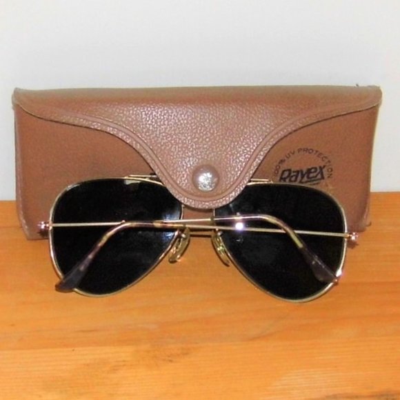 RAYEX Aviator Vintage 60/70's Gold Metal Frame Glass Lenses - Picture 4 of 7